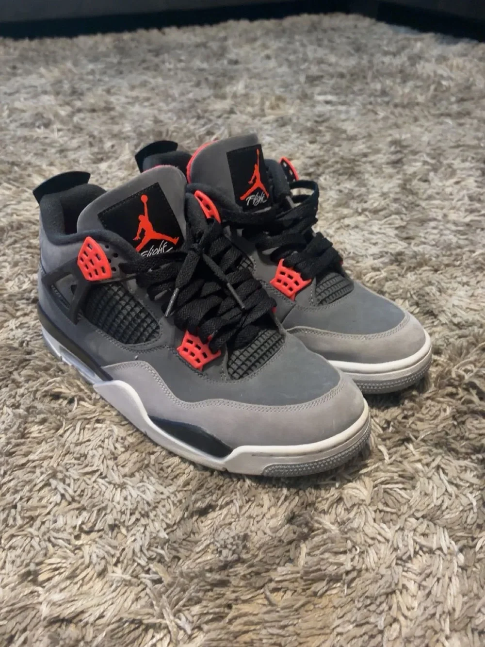 Jordan Men’s Sneakers - Grey with Red Accents